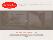 Tablet Screenshot of gallahereyecare.com